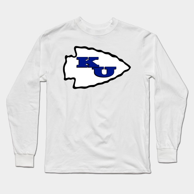 Kansas University Kansas City Chiefs Long Sleeve T-Shirt by ally1021